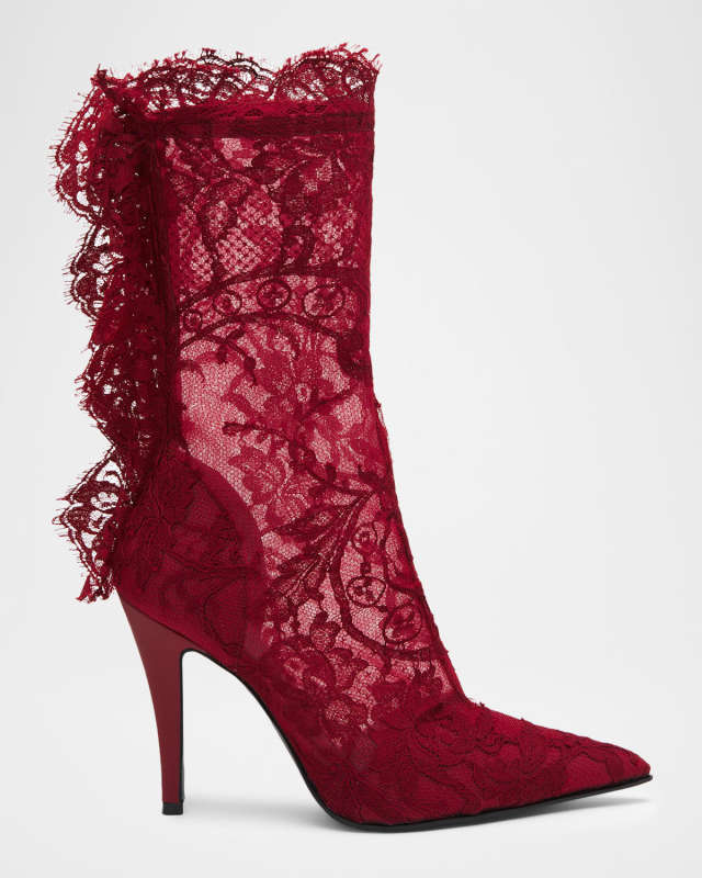 Heron Lace Ankle Boots